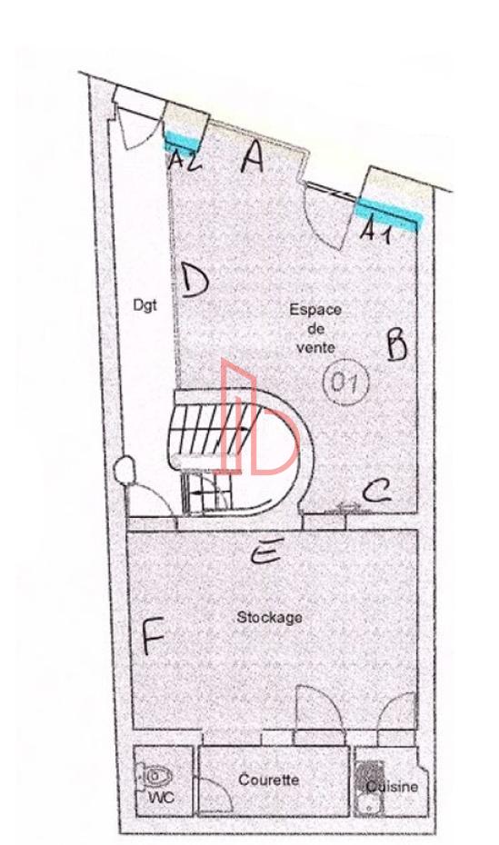 Location de bureau Bordeaux 43 m²
