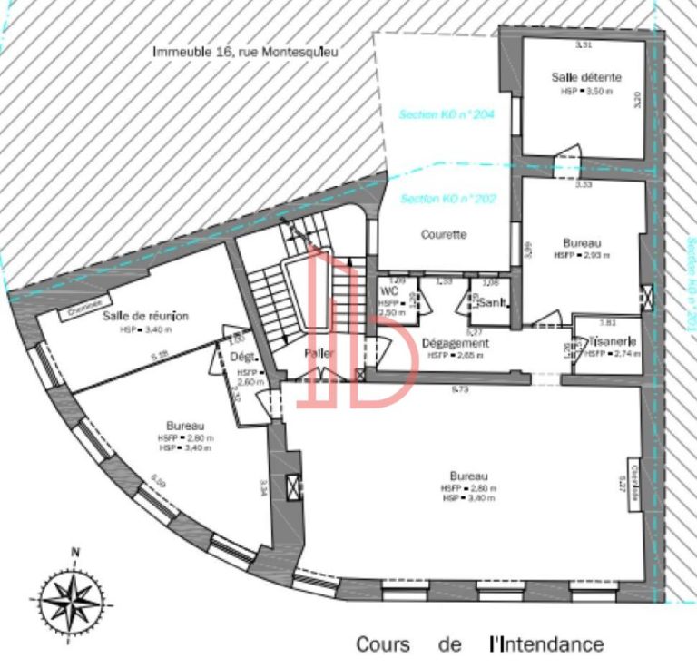 Location de bureau Bordeaux 127 m²